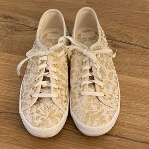 Keds x Rifle Paper Co. Gold Print Sneakers 7.5M